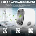thumbnail image 2 of Aire acondicionado portátil, mini enfriador de aire con 3 velocidades, aire acondicionado móvil 3 en 1, ventilador de aire acondicionado personal para oficina, dormitorio, hogar JFHHH pequeña, 2 of 5