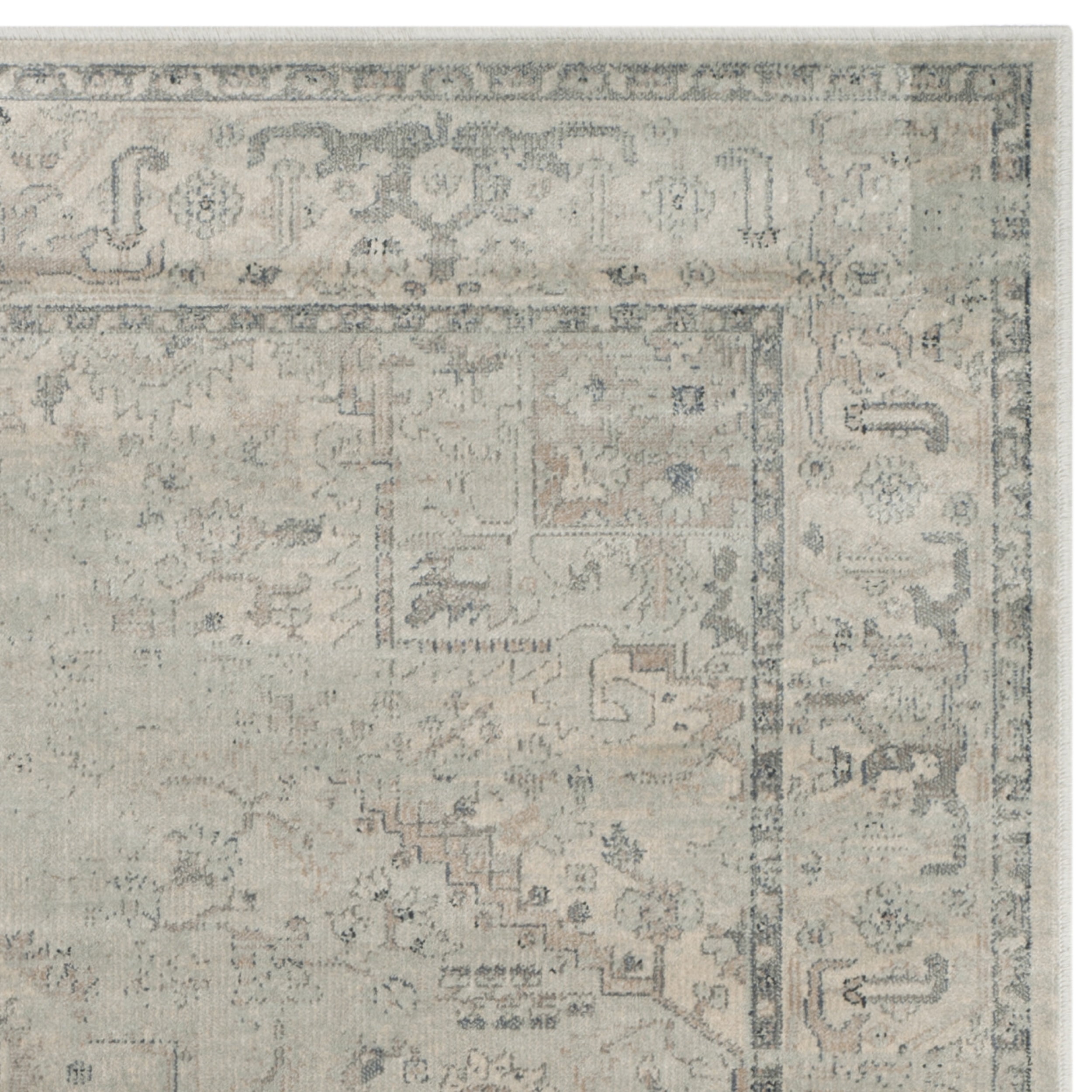 SAFAVIEH Vintage Adrian Traditional Area Rug, Light Blue, 9' x 12'