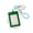Green, variant on COM1950s Card Holder Keychain, ID Badge Holder with Transparent Window for Photo, Bus Pass Holder for Students, Lightweight PU Leather Card Case with Star Woven Strap for Office and Daily Commute