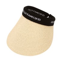 beishanbush Sun Hats Summer Outdoors Women Wide Brim Straw Hat Beach Golf Sun Hats Protection Travel Ponytail Sun Cap UPF 50  Caps C