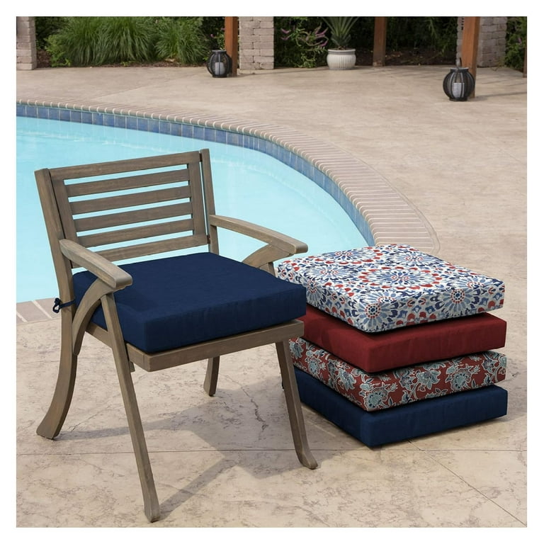 saney Outdoor Wicker Chair Cushion, 20 x 18, Rain-Proof, Fade