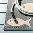 thumbnail image 3 of SAFAVIEH Courtyard Trena Fishes Indoor/Outdoor Area Rug, Dark Grey/Beige, 9' x 12', 3 of 6