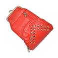 thumbnail image 2 of Genuine Leather Cigarette and Lighter Case with Twist Clasp by Leatherboss (Red Studs), 2 of 5