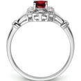 thumbnail image 2 of Sterling Silver Rhodium-Plated Created Ruby & Diam. Ring (Size 7) Made In India qbr22jul-7, 2 of 5
