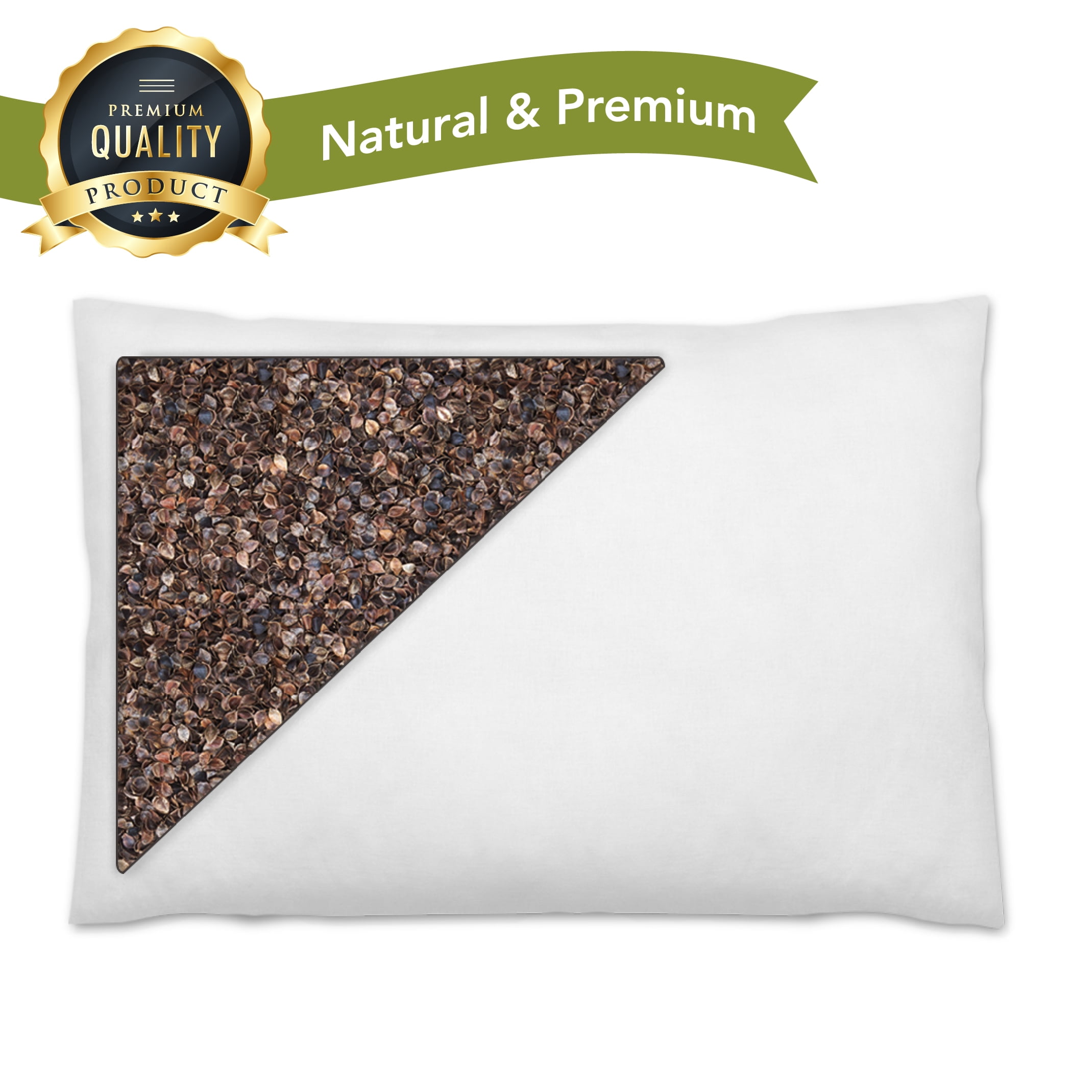 19 x 29 Natures Pillows Sobakawa Buckwheat Pillow With Free Pillow Protective Cover