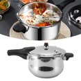 thumbnail image 1 of Stainless Steel Pressure Cooker, 80KPA Explosion Proof Pressure Cooker with Pressure Limit Valve, Compatible with Induction Cooker, Gas Stove, Electric Stove, 1 of 7
