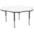 thumbnail image 6 of ECR4Kids 60in Flower Dry-Erase Thermo-Fused Adjustable Activity Table Black/Black - Super Leg, 6 of 7