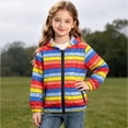 thumbnail image 6 of DJDLJWCJ Teen Girls Windproof Jacket Cute Print Zip Up Jacket Long Sleeve Windbreaker Jacket Multicolor Size 6, 6 of 9