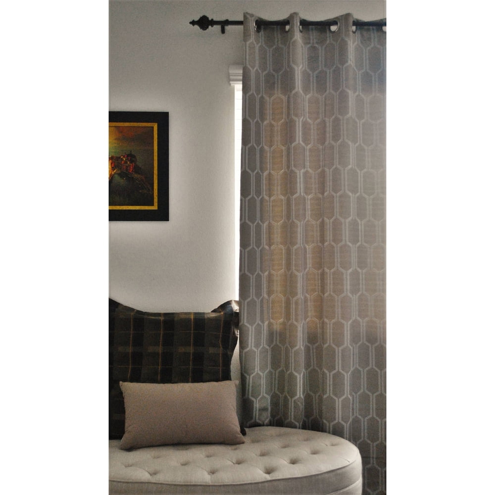EverRouge Geometric Solar Blackout Curtain Panel, Ivory - Walmart.com