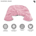 thumbnail image 6 of Sharper Image® Hot & Cold Neck & Shoulder Wrap for Soothing Muscle Pain and Tension, 100% Natural Lavender & Herb Spa Blend, Pink, 6 of 10