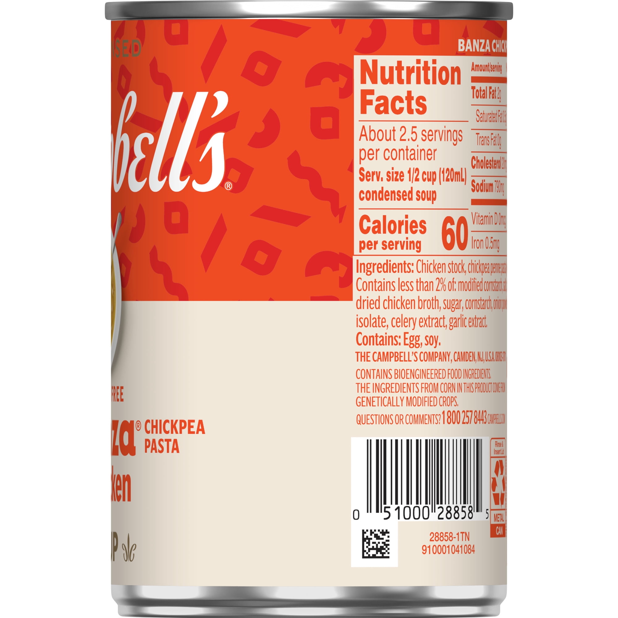Campbell's Condensed Banza Chickpea Pasta and Chicken Soup, 10.75 oz Can