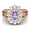 Tanzanite, variant on 4.03 Ctw Oval Mystic Topaz 925 Sterling Silver Rose Plated Women Graduation Gift Ring