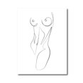 thumbnail image 3 of Dibujo de una línea abstracta de mujer desnuda, pintura en lienzo, impresiones, figura femenina desnuda, boceto de línea mínima, póster, decoración artística para el hogar, 3 of 5