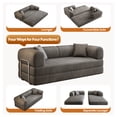 thumbnail image 5 of GUUKIN 78.8" Sleeper Sofa Bed with Pillow Floor Couch Armrest Modern Modular Sectional Sofa Loveseats Convertible for Living Room Bedroom Grey, 5 of 10