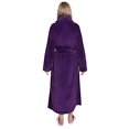 thumbnail image 4 of LOFIR Womens Fleece Robe - Soft Warm Plush Long Bathrobes for Women, Ladies Sleepwear (L/XL, Purple), 4 of 7