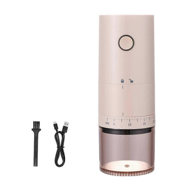 Portable Electric Coffee Grinder 38 Gears Adjustment One-Button Start Bean Grinder for Home Office T