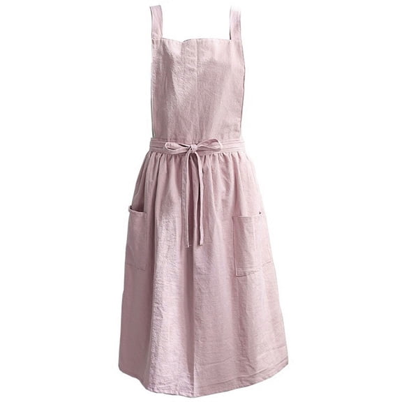 Hilingoto Clearance! Apron Sleeve, Home Kitchen Cotton Apron Suspender Pinafore for Cafe Florist, 1 X Apron