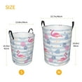 thumbnail image 5 of Fotbe Flamingo and Pineapple Laundry Basket with Handles, Waterproof Large Laundry Hamper, Wash Bag for Corner Dorm, Rolling Laundry Basket with Handles-Small, 5 of 8