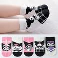 thumbnail image 4 of Sanrio Kuromi-Calcetines de dibujos animados para niño, medias de algodón puro transpirables, absorbentes del sudor, para primavera y otoño, 4 of 4