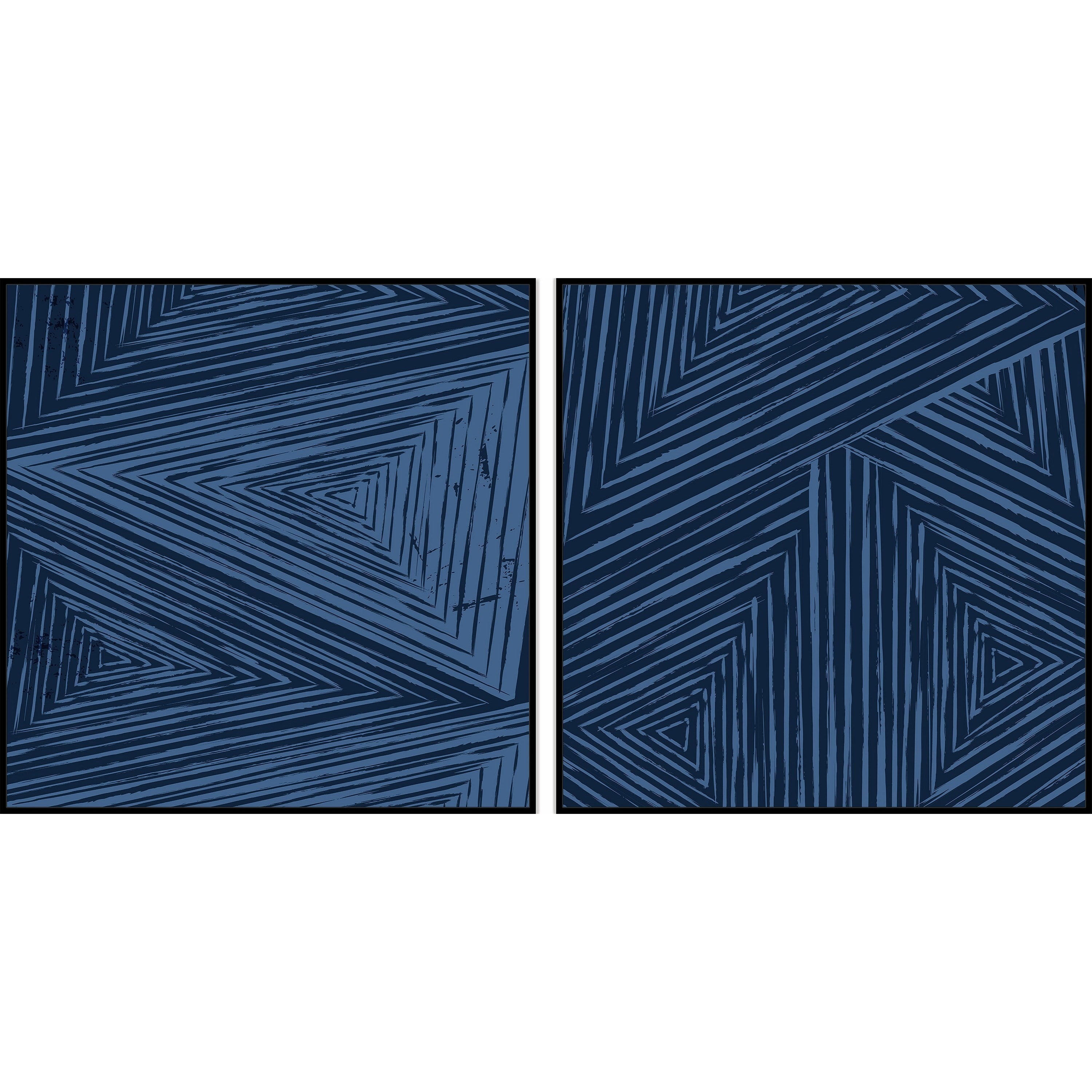 Marmont Hill Triangular Patterns Diptych