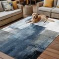 thumbnail image 2 of Fsddascl Blue Grey Outdoor Rug for Patio/Deck/Porch, Non-Slip Large Area Rug 6 x 9 Ft, Abstract Modern Painting Mottled White Art Indoor Outdoor Rugs Washable Area Rugs, Camping Rug Carpet, 2 of 5