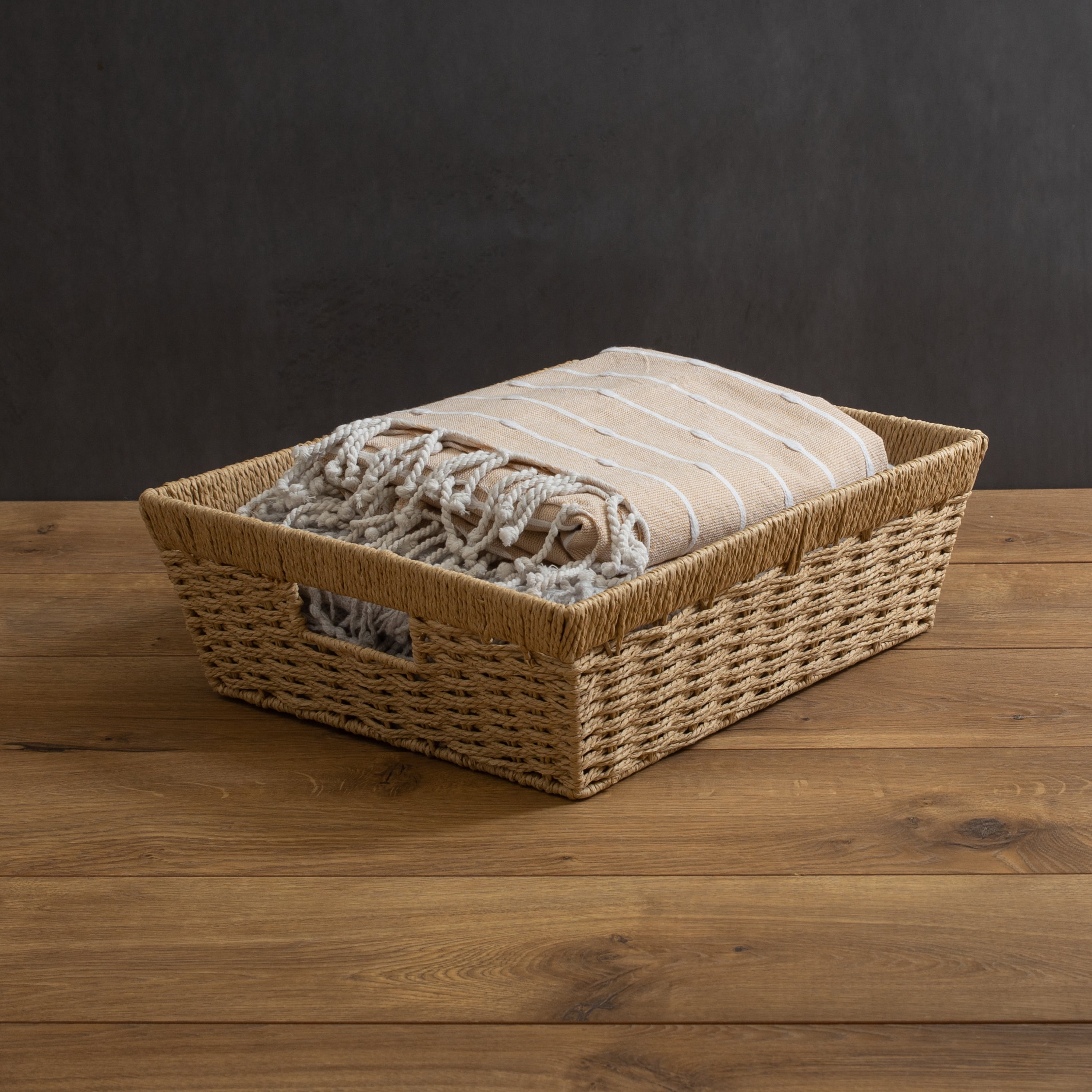 Simplify Dutch Weave Large Shelf Storage Basket