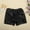 w93# Black196, variant on Wuxian Girls Sequin Shorts Elastic Waist Solid Color Sparkly Sparkle Ruffle Scooter Skater Stylish Dancewear Wide Leg Birthday Gymnastics Sparkly Shorts Clubwear,Black,2-3 Years