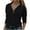 Black, variant on ShiShine Women's Collared Long Sleeve Shirts Business Casual Blouse Shirt Tunic Half Zip V Neck Work Tops Blouses