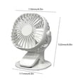 thumbnail image 4 of Ventilador Refrigeración Portátil Ventilador Práctico 3 Velocidades 1200 MAh para Interiores Y Exteriores (blanco), 4 of 6