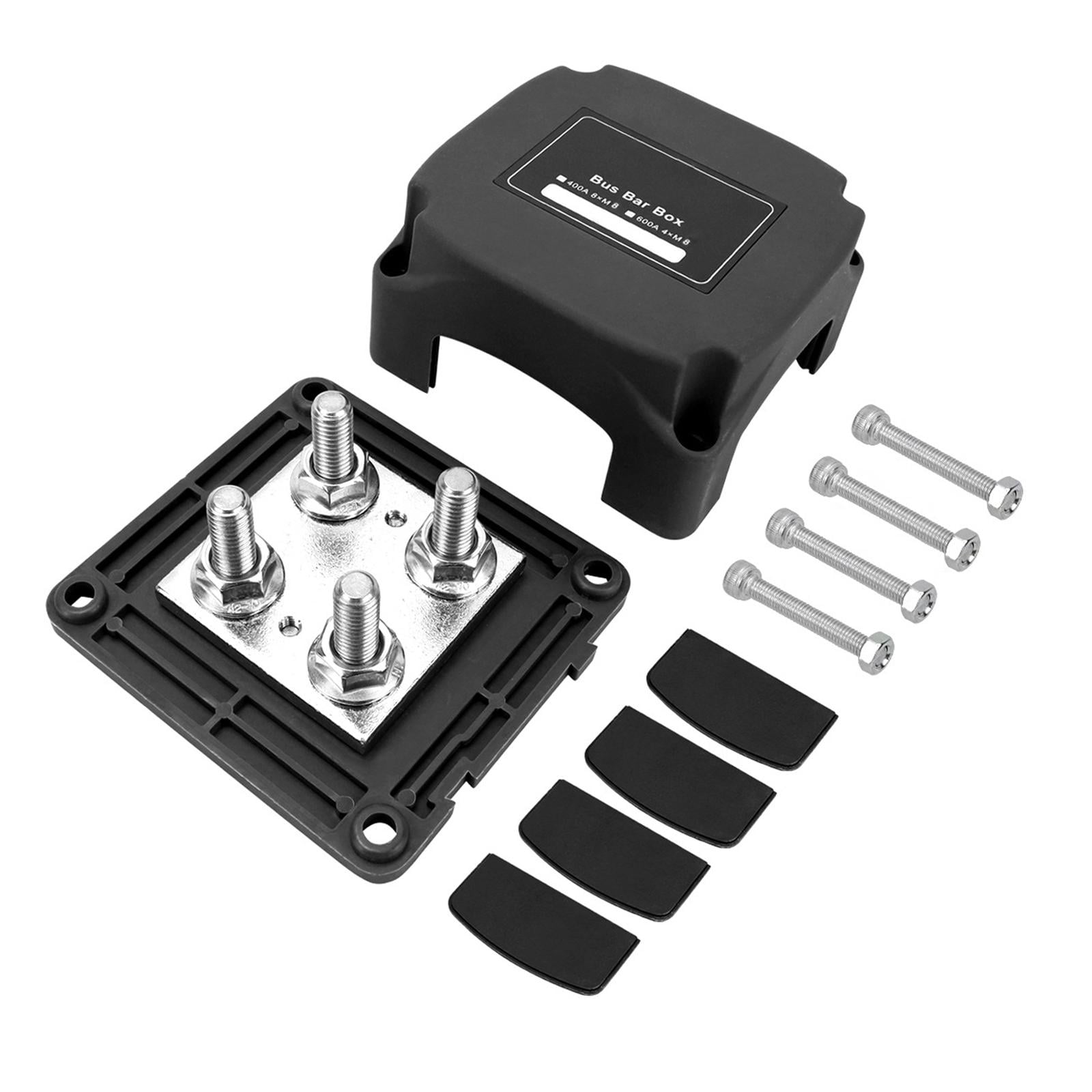 Power Distribution Block Busbar Terminal Block 400A High Current with Cover for Automotive Marine RV Truck