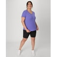 thumbnail image 5 of Hanes Just My Size Cotton Jersey Short Sleeve V-Neck T-Shirt (Plus ) Petal Purple 4X Women's, 5 of 5