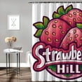 thumbnail image 2 of Awypu Durable and Washable Strawberry Hill 240 Waterproof Shower Curtain, Multiple Sizes White, 2 of 7