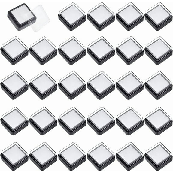 30 Pcs Blank Ink Pad Empty Stamp Pad Empty DIY Ink Stamp Pad No Ink DIY Ink Blank DIY Ink Pads for Ink Refill DIY Painting Craft Scrapbooking Project 1.3x1.3 inch