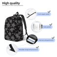 thumbnail image 3 of Saiise Turtle Print Laptop Backpack - Adjustable Shoulder Straps, Water-Resistant, Large Capacity, Stylish Design, Unisex for School, Office, Travel-Small, 3 of 5