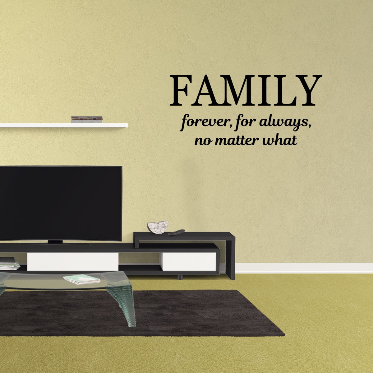 Wall Decal Quote Family Forever For Always No Matter What Words Vinyl