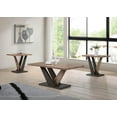 thumbnail image 2 of Distressed Caramel MDF Wood 3 Piece Coffee Table Set, 2 of 2