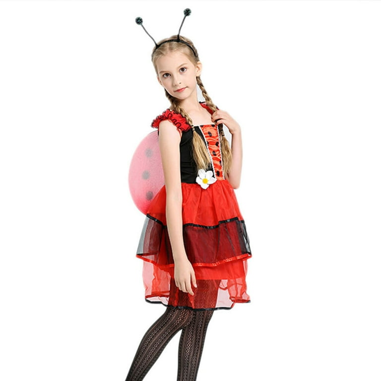 Ladybug top girl dress