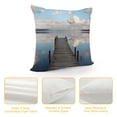 thumbnail image 4 of Chilfamy Clouds Lake Dock Pillow Covers for Couch Sofa Indoor Outdoor Aesthetic Decorative 1PC 24x24in, 4 of 5