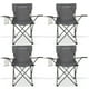 thumbnail image 1 of Sillas Plegables para Camping Pesca Playa y Exteriores Lona Impermebale Porta Vaso Ligera Sillas para Exterior Ergonomica con Estructura de Acero y Funda Transportadora Set de 4 Sillas Gris, 1 of 5