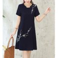 thumbnail image 4 of Robe T-shirt à Manches Courtes Imprimée Florale pour Femmes, 4 of 6