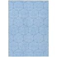 thumbnail image 2 of 5' X 8' Sky Blue And Black Geometric Washable Indoor Outdoor Area Rug, 2 of 5