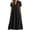 Black, variant on Women's Elegant Pleated Midi Dress 2026 Spring Summer V-Neck Short Sleeve Flowy Casual Dresses with Pockets Loose Comfy Knee Length Beach Vacation Outfits S