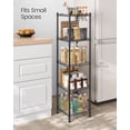 thumbnail image 3 of Bathroom Shelf Storage Rack for Small Space with PP Shelf Liners Removable Hook Extendable Design Silver and Translucent ULGRS, 3 of 7