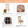 thumbnail image 4 of Pioneer Flower Seat Covers for Dining Room Chairs Set Of 4,Stretch Printed Washable Chair Seat Cover with Elastic Ties and Button,Removable Waterproof Couch Cushion Covers, 4 of 6