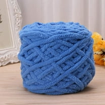 XmhyTop 100g/1ball Soft Cotton Hand Knitting Yarn Super Chunky Bulky Woven Worested Yarn for Crochet (Blue)