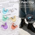 thumbnail image 2 of Agiufgs Clear Plastic Pant Cuff Clips, 0.98 x 1.02 Inch, 5-Pack, Adjust Pant Length Without Sewing, Keep Cuffs Clean and Off the Ground, 2 of 7
