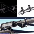 thumbnail image 3 of 2 Pcs Aluminium Bleu LED Tout-Terrain Feu de Brouillard Horizontal Barre de Taureau Toit Rouleau Cage [Diamètre Extérieur 2 Pouces] Kit de Support de Fixation, 3 of 4