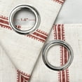 thumbnail image 5 of DriftAway Farmhouse Linen Blend Blackout Curtains 84 Inches Long for Bedroom Vertical Striped Printed Drapes Thermal Insulated Grommet Lined Window Treatments for Living Room 2 Panels W52 x L84 Red, 5 of 8