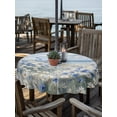 thumbnail image 2 of Outdoor Tablecloth with Umbrella Hole for Patio/Picnic/Party/Camping, Blue Flower Waterproof Table Cloth Round Cover Washable, Pastoral Daisy Floral Field Seaside Scenery (Dia 54"), 2 of 9