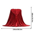 thumbnail image 3 of Btomtd 80"x90" Warm Fleece Throw Blanket for Sofa Soft Thick Bedding Cozy Bed Blanket Lightweight Blanket for Household All Seasons Use, Red, 3 of 7